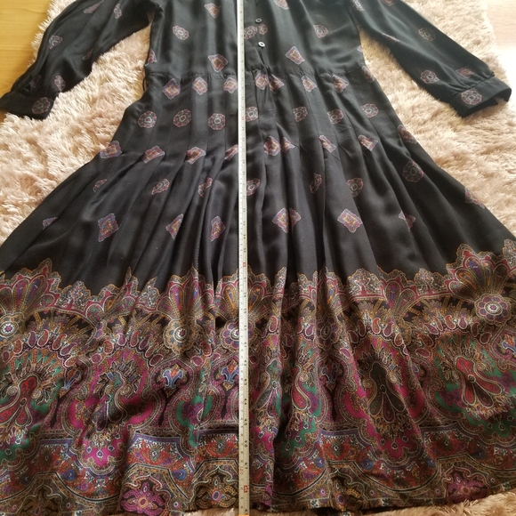 Midi dresses black and fuchia - Picture 6 of 10